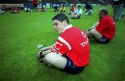 30 August 1999; Cork's Neil Ronan during a training session, at Páirc Uí Chaoimh in Cork, in advance of the Guinness All-Ireland Senior Hurling Championship Final. Photo by Brendan Moran/Sportsfile
