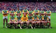 8 August 1999; The Offaly team prior to the Guinness All-Ireland Senior Hurling Championship Semi-Final match between Cork and Offaly at Croke Park in Dublin. Photo by Brendan Moran/Sportsfile