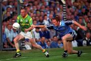 1 August 1999; Ollie Murphy of Meath in action against Peadar Andrews of Dublin during the Bank of Ireland Leinster Senior Football Championship Final between Meath and Dublin at Croke Park in Dublin. Photo by Aoife Rice/Sportsfile