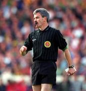 29 August 1999; Referee Paddy Russell during the Bank of Ireland All-Ireland Senior Football Championship Semi-Final match between Meath and Armagh at Croke Park in Dublin. Photo by Ray McManus/Sportsfile