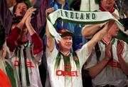 15 November 1995; Republic of Ireland supporters during the UEFA European Championship Qualifying Group 6 match between Portugal and Republic of Ireland at Estádio da Luz in Lisbon, Portugal. Photo by David Maher/Sportsfile