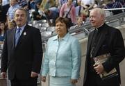 3 September 2006; President of the GAA Nickey Brennan arrives with his wife Mairead and Dr Diarmuid O Clumhain, Archbishop of Cashel and Emly. ESB All-Ireland Minor Hurling Championship Final, Galway v Tipperary, Croke Park, Dublin. Picture credit: Brendan Moran / SPORTSFILE
