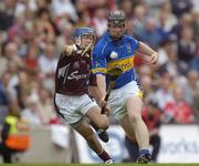 3 September 2006; Seamus Hennessy, Tipperary, in action against Shane Quinn, Galway. ESB All-Ireland Minor Hurling Championship Final, Galway v Tipperary, Croke Park, Dublin. Picture credit: Brendan Moran / SPORTSFILE