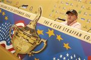 19 September 2006; Captain of the European Ryder Cup team 2006 Ian Woosnam speaking at a press conference ahead of the 36th Ryder Cup Matches. K Club, Straffan, Co. Kildare, Ireland. Picture credit: Pat Murphy / SPORTSFILE