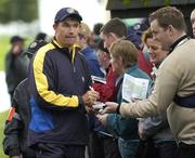 20 September 2006; Padraig Harrington, Team Europe 2006, signs autographs during the second day of practice, ahead of the 36th Ryder Cup Matches. K Club, Straffan, Co. Kildare, Ireland. Picture credit: Damien Eagers / SPORTSFILE