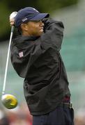 20 September 2006; Tiger Woods, Team USA 2006, on the driving range before the second day of practice, ahead of the 36th Ryder Cup Matches. K Club, Straffan, Co. Kildare, Ireland. Picture credit: Damien Eagers / SPORTSFILE