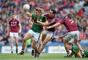 3 August 2014; James O'Donoghue, Kerry, in action against Finian Hanley, Galway. GAA Football All-Ireland Senior Championship, Quarter-Final, Kerry v Galway, Croke Park, Dublin. Picture credit: Brendan Moran / SPORTSFILE