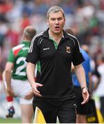 3 August 2014; Mayo manager James Horan reacts referee Cormac Reilly awarding a late free to Cork. GAA Football All-Ireland Senior Championship, Quarter-Final, Mayo v Cork, Croke Park, Dublin. Picture credit: Stephen McCarthy / SPORTSFILE