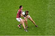 3 August 2014; Finian Hanley, Galway, in action against James O'Donghue, Kerry. GAA Football All-Ireland Senior Championship, Quarter-Final, Kerry v Galway, Croke Park, Dublin. Picture credit: Dáire Brennan / SPORTSFILE