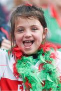 3 August 2014; Eight year old Mayo supporter Suzanne Tuohy, from Castlebar, before the game. GAA Football All-Ireland Senior Championship, Quarter-Final, Mayo v Cork, Croke Park, Dublin. Picture credit: Ray McManus / SPORTSFILE