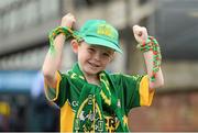3 August 2014; Kerry supporter Adam Lynch, aged 6, from Listowel, Co. Kerry, on his way to the game. GAA Football All-Ireland Senior Championship, Quarter-Final, Kerry v Galway, Croke Park, Dublin. Picture credit: Dáire Brennan / SPORTSFILE