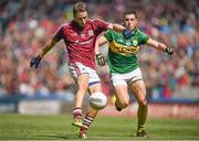 3 August 2014; Michael Lundy, Galway, in action against Mikey Geaney, Kerry. GAA Football All-Ireland Senior Championship, Quarter-Final, Kerry v Galway, Croke Park, Dublin. Picture credit: Brendan Moran / SPORTSFILE