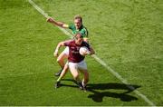 3 August 2014; Gary O'Donnell, Galway, in action against Donnchadh Walsh, Kerry. GAA Football All-Ireland Senior Championship, Quarter-Final, Kerry v Galway, Croke Park, Dublin. Picture credit: Dáire Brennan / SPORTSFILE