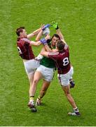 3 August 2014; Anthony Maher, Kerry, in action against Thomas Flynn, left, and Fiontán Ó Curraoin, Galway. GAA Football All-Ireland Senior Championship, Quarter-Final, Kerry v Galway, Croke Park, Dublin. Picture credit: Dáire Brennan / SPORTSFILE