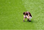 3 August 2014; A dejected Garreth Bradshaw, Galway, after the game. GAA Football All-Ireland Senior Championship, Quarter-Final, Kerry v Galway, Croke Park, Dublin. Picture credit: Dáire Brennan / SPORTSFILE