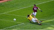 3 August 2014; Micheal Lundy, Galway, scores his side's second goal, past Kerry goalkeeper Brian Kelly. GAA Football All-Ireland Senior Championship, Quarter-Final, Kerry v Galway, Croke Park, Dublin. Picture credit: Dáire Brennan / SPORTSFILE