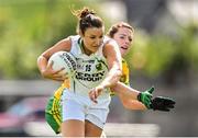 4 August 2014; Louise Galvin, Kerry, in action against Shannon McGroddy, Donegal. TG4 All-Ireland Ladies Football Senior Championship Round 2 Qualifier, Donegal v Kerry, St Brendan's Park, Birr, Co. Offaly. Picture credit: Brendan Moran / SPORTSFILE