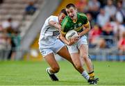 4 August 2014; Andrew Barry, Kerry, in action against Ethan O'Donoghue, Kildare. Electric Ireland GAA Football All-Ireland Minor Championship Quarter-Final, Kerry v Kildare, Semple Stadium, Thurles, Co. Tipperary. Picture credit: Barry Cregg / SPORTSFILE