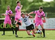 4 August 2014; John Mountney, Dundalk, in action against Killian Cantwell, left, and Craig Wall, Wexford Youths. EA Sports Cup Semi-Final, Dundalk v Wexford Youths, Oriel Park, Dundalk, Co. Louth. Photo by Sportsfile