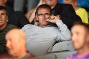 4 August 2014; Pat Fenlon, former Hiberian FC and Bohemians manager, looks on from the stands. EA Sports Cup Semi-Final, Bohemians v Shamrock Rovers, Dalymount Park, Dublin. Picture credit: David Maher / SPORTSFILE