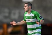 4 August 2014; Dean Kelly, Shamrock Rovers, celebrates after scoring his side's second goal. EA Sports Cup Semi-Final, Bohemians v Shamrock Rovers, Dalymount Park, Dublin. Picture credit: David Maher / SPORTSFILE