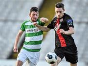 4 August 2014; Ryan Brennan, Shamrock Rovers, in action against Eoin Wearen, Bohemians. EA Sports Cup Semi-Final, Bohemians v Shamrock Rovers, Dalymount Park, Dublin. Picture credit: David Maher / SPORTSFILE