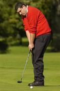 18 September 2006; Barry McGuinness, Special Olympics Team Ireland, putts on the 2nd during the fourballs match on the yellow course of Hollystown Golf Club, in advance of attending the 36th Ryder Cup Practice day in the K Club tomorrow. Hollystown Golf Club, Dublin. Picture credit: Pat Murphy / SPORTSFILE