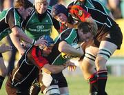 22 September 2006; Colm Rigney, Connacht, is tackled by Dougie Hall, Edinburgh Gunners. Magners Celtic League 2006 - 2007, Connacht v Edinburgh Gunners, Sportsground, Galway. Picture credit: Ray Ryan / SPORTSFILE