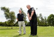 5 August 2014; John Giles and Oliver Barry, from Hollystown Golf Club in attendance at the Launch of the John Giles Foundation Golf Classic, Hollystown Golf Club, Dublin. Picture credit: Matt Browne / SPORTSFILE