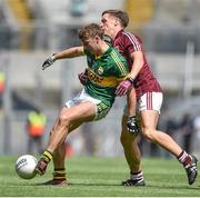 3 August 2014; James O'Donoghue, Kerry, in action against Donal O'Neill, Galway. GAA Football All-Ireland Senior Championship, Quarter-Final, Kerry v Galway, Croke Park, Dublin. Picture credit: Brendan Moran / SPORTSFILE