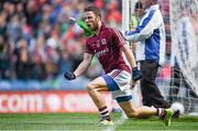 3 August 2014; Michael Lundy, Galway, celebrates after scoring his side's second goal against Kerry. GAA Football All-Ireland Senior Championship, Quarter-Final, Kerry v Galway, Croke Park, Dublin. Picture credit: Brendan Moran / SPORTSFILE