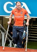 2 August 2014; Injured Armagh captain Ciaran McKeever before the game. GAA Football All-Ireland Senior Championship, Round 4B, Meath v Armagh, Croke Park, Dublin. Picture credit: Ramsey Cardy / SPORTSFILE