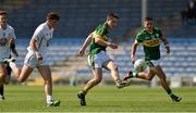 4 August 2014; Liam Carey, Kerry, with support from team-mate Micheál Burns, in action against Jamie Flynn, Kildare. Electric Ireland GAA Football All-Ireland Minor Championship Quarter-Final, Kerry v Kildare, Semple Stadium, Thurles, Co. Tipperary. Picture credit: Barry Cregg / SPORTSFILE