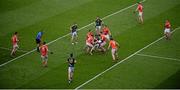 2 August 2014; Michael Newman, Meath, tries to break away from the nine Armagh players back defending. GAA Football All-Ireland Senior Championship Round 4B, Meath v Armagh, Croke Park, Dublin. Picture credit: Dáire Brennan / SPORTSFILE