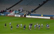 2 August 2014; The Monaghan team warm down after the game. GAA Football All-Ireland Senior Championship, Round 4B, Kildare v Monaghan, Croke Park, Dublin. Picture credit: Dáire Brennan / SPORTSFILE