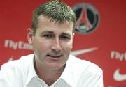 27 September 2006; Derry City manager Stephen Kenny during a press conference ahead of their UEFA Cup First Round, Second Leg fixture against Paris Saint-Germain on Thursday next. Parc des Princes, Paris, France. Picture credit: Oliver McVeigh / SPORTSFILE