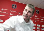 27 September 2006; Derry City manager Stephen Kenny during a press conference ahead of their UEFA Cup First Round, Second Leg fixture against Paris Saint-Germain on Thursday next. Parc des Princes, Paris, France. Picture credit: Oliver McVeigh / SPORTSFILE