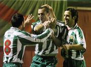 29 September 2006; Dan Murray, Cork City, celebrates his goal against Bray Wanderers with team-mates Neale Fenn, 8, and Alan Bennett. eircom League, Premier Division, Cork City v Bray Wanderers, Turners Cross, Cork. Picture credit: Matt Browne / SPORTSFILE