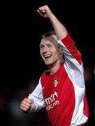 29 September 2006; Trevor Molloy, St. Patrick's Athletic, celebrates after scoring his side's fourth goal and his hat-trick. Carlsberg FAI Cup, Quarter-Final, St. Patrick's Athletic v Longford Town, Richmond Park, Dublin. Picture credit: David Maher / SPORTSFILE