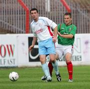 30 September 2006; Colin Nixon, Glentoran, in action against Paul Brown, Ballymena United. Carnegie Premier League, Glentoran v Ballymena United, The Oval, Belfast. Picture credit: Russell Pritchard / SPORTSFILE