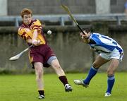 30 September 2006; Derek Reilly, Craobh Chiaráin, in action against Emmet Carroll, Ballyboden St. Endas. Dublin Senior Hurling County Final 2006, Ballyboden St. Endas v Craobh Chiaráin, Parnell Park, Dublin. Picture credit: Ray Lohan / SPORTSFILE