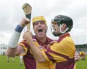 30 September 2006; Kevin O'Donohue, left, and David Wyse, Craobh Chiaráin, celebrate after the final whistle. Dublin Senior Hurling County Final 2006, Ballyboden St. Endas v Craobh Chiaráin, Parnell Park, Dublin. Picture credit: Ray Lohan / SPORTSFILE