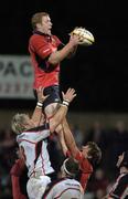30 September 2006; Paul O'Connell, Munster, wins possession in the line-out against, Roger Wilson, Ulster. Magners Celtic League 2006 - 2007, Munster v Ulster, Musgrave Park, Cork. Picture credit: Matt Browne / SPORTSFILE