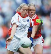1 October 2006; Maria O'Donnell, Armagh, in action against Angela Walsh, Cork. TG4 Ladies All-Ireland Senior Football Championship Final, Cork v Armagh, Croke Park, Dublin. Picture credit: David Maher / SPORTSFILE