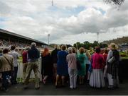 7 August 2014; A general view of spectators watching the Serpentine Speed Stakes. Fáilte Ireland Dublin Horse Show 2014, RDS, Ballsbridge, Dublin. Picture credit: Piaras Ó Mídheach / SPORTSFILE