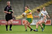 4 August 2014; Geraldine McLaughlin, Donegal, in action against Cáit Lynch, Kerry. TG4 All-Ireland Ladies Football Senior Championship Round 2 Qualifier, Donegal v Kerry, St Brendan's Park, Birr, Co. Offaly. Picture credit: Brendan Moran / SPORTSFILE
