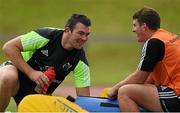 8 August 2014; Munster's Peter O'Mahony, left, and Ian Keatley during squad training. Munster Rugby Squad Pre-Season Training, University of Limerick, Limerick. Picture credit: Diarmuid Greene / SPORTSFILE