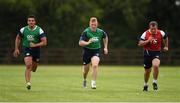 8 August 2014; Leinster players, from left, Cian Kelleher, James Tracy and Edward Byrne during squad training at a Leinster Rugby Training Open Day held in Ashbourne RFC, Ashbourne, Co. Meath. Picture credit: Stephen McCarthy / SPORTSFILE