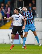 8 August 2014; Patrick Hoban, Dundalk, in action against Alan McNally, Drogheda United. SSE Airtricity League Premier Division, Drogheda United v Dundalk, United Park, Drogheda, Co. Louth. Photo by Sportsfile
