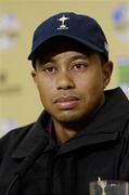 20 September 2006; Tiger Woods, Team USA 2006, at a press conference during the second day of practice, ahead of the 36th Ryder Cup Matches. K Club, Straffan, Co. Kildare, Ireland. Picture credit: Brendan Moran / SPORTSFILE
